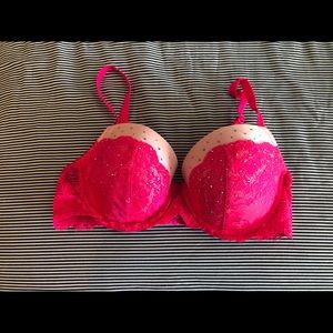 Victoria Secret Hot Pink with Sequins Bra